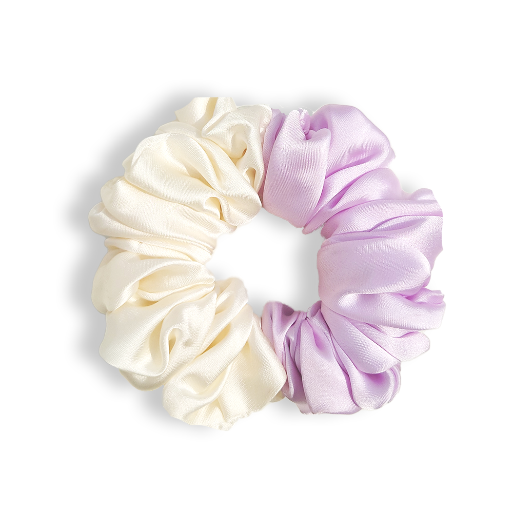 Two Tone Silk Scrunchie L #4