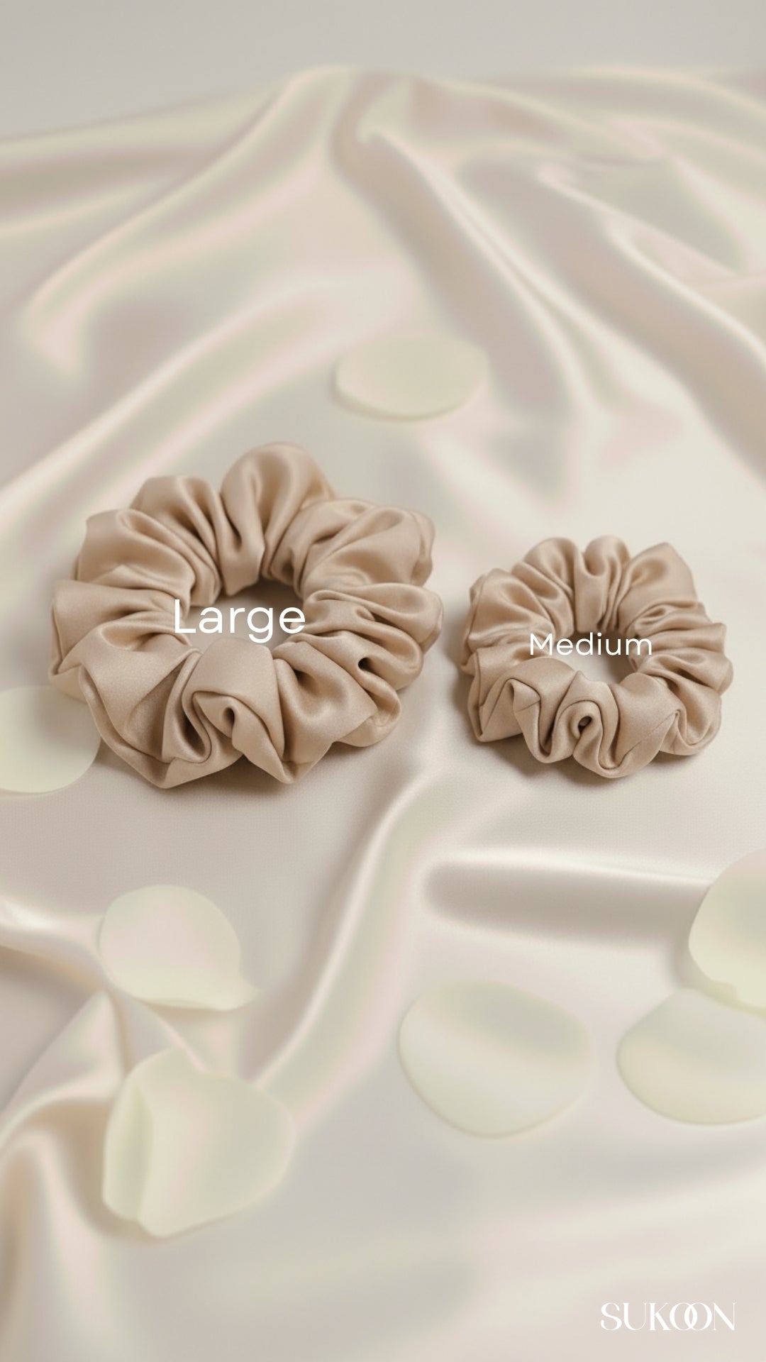 Box of 24 Colors Silk Scrunchies - L