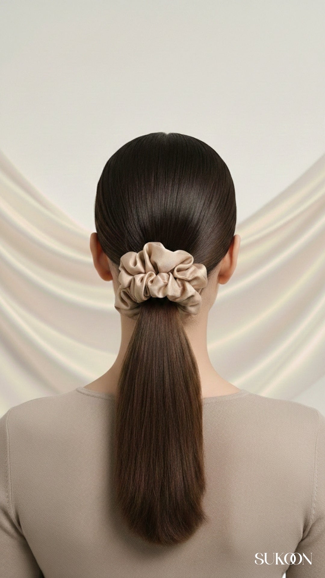 Box of 24 Colors Silk Scrunchies - L