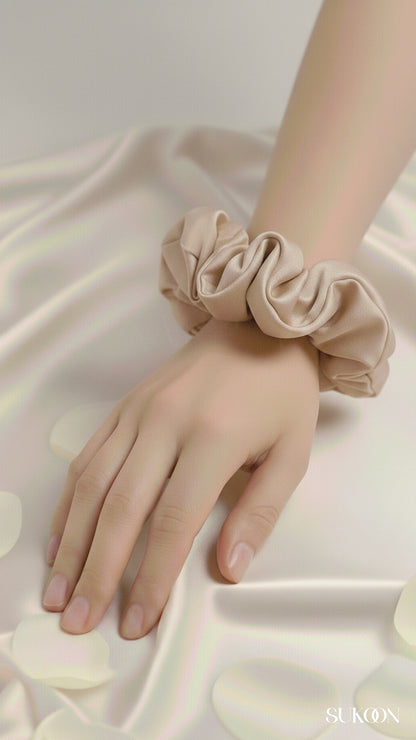 Box of 24 Colors Silk Scrunchies - L