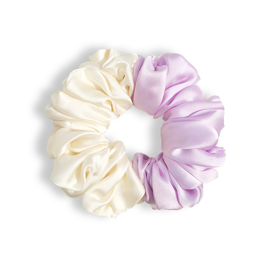 Two Tone Silk Scrunchie L #4