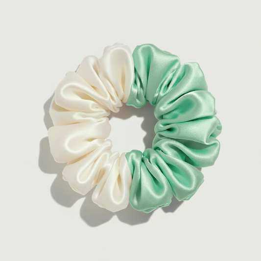 Two Tone Silk Scrunchie L #2