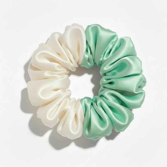 Two Tone Silk Scrunchie L #2