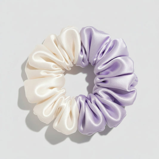Two Tone Silk Scrunchie L #4