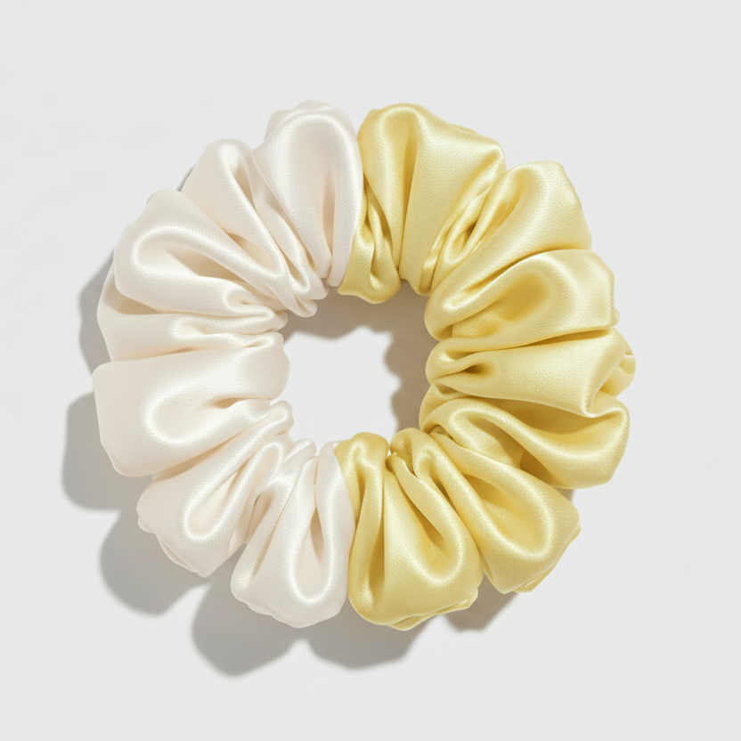Two Tone Silk Scrunchie L #3