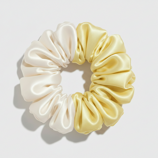 Two Tone Silk Scrunchie L #3